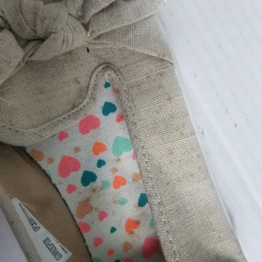WONDER NATION GIRL'S CREAM FLATS WITH BOW SIZE 4 (PLEASE SEE ALL PHOTOS) - Picture 13 of 14